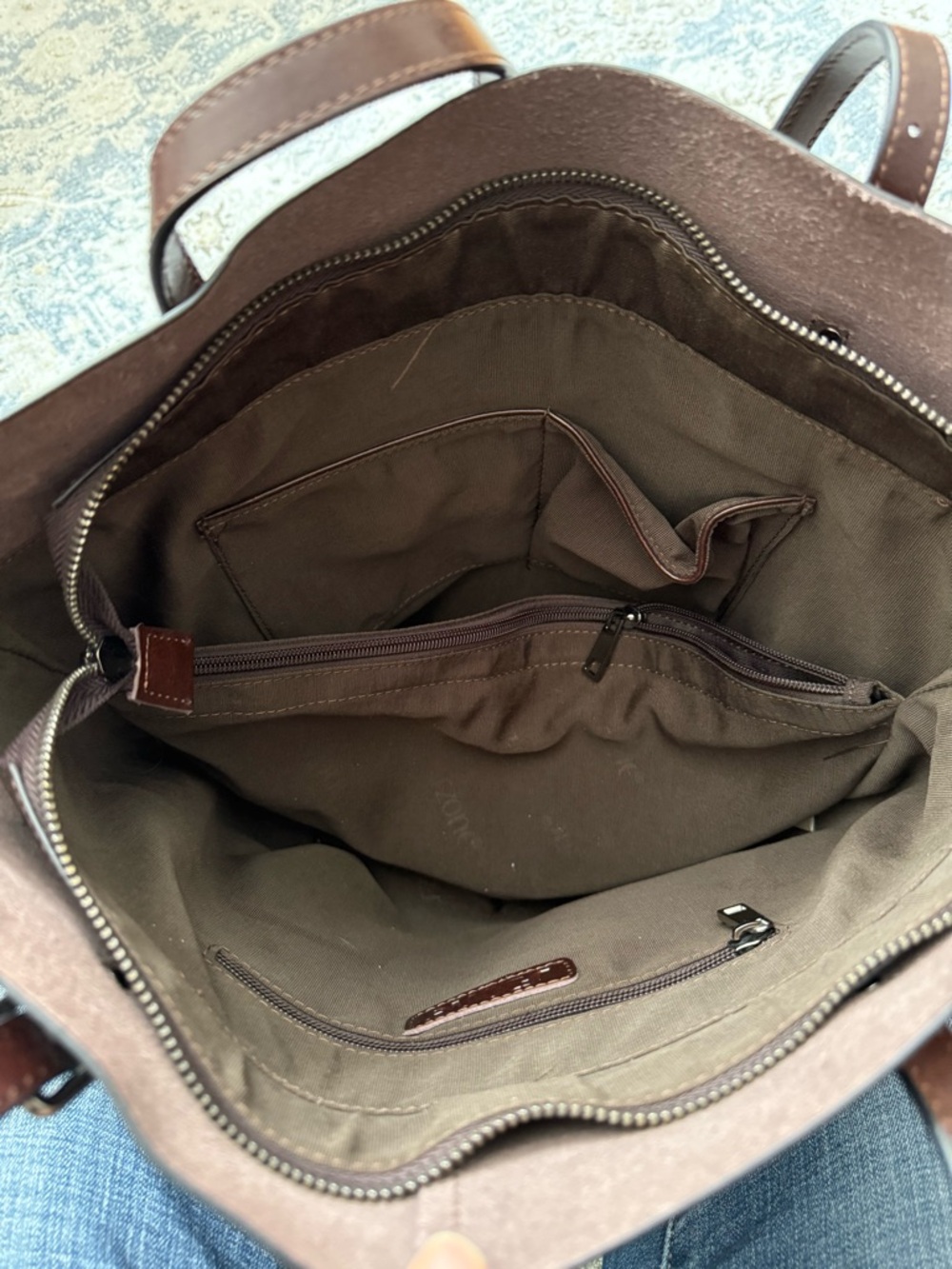 SZONE Leather Tote - Chocolate Brown - Picture 7 of 14